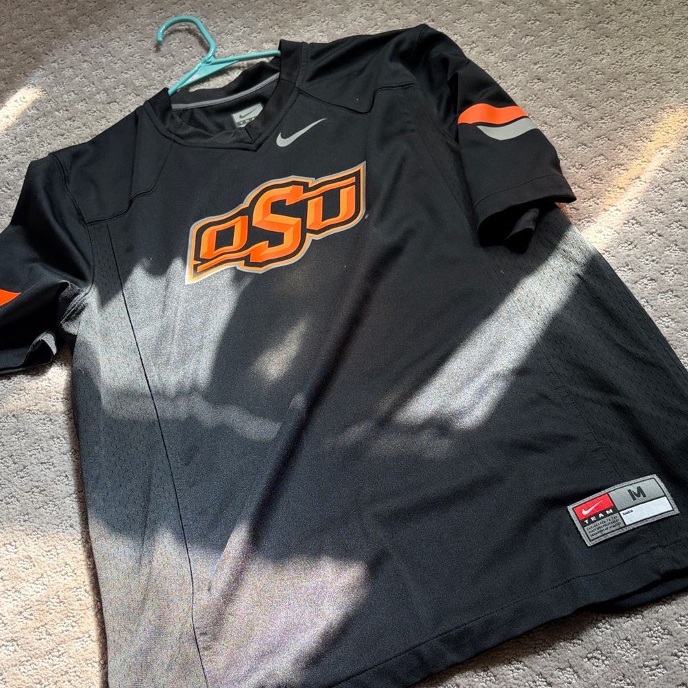 Nike Black and Orange OSU Team Jersey